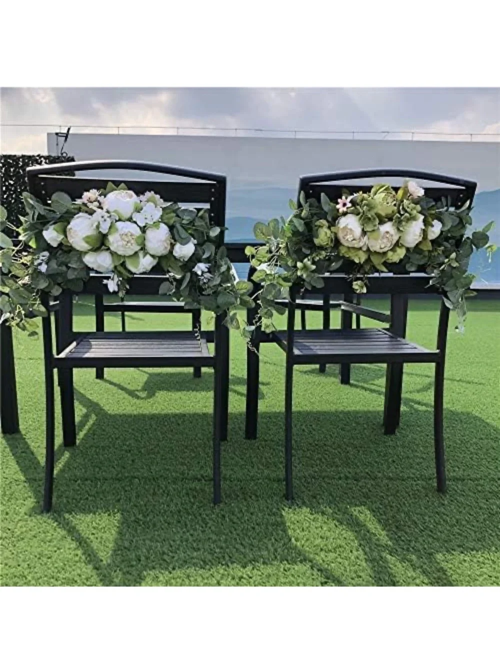 White Peony and Eucalyptus Garland - Home Accents